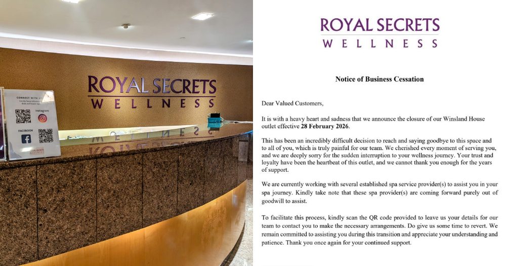Royal Secrets Wellness Closes Abruptly, Customers Lose Over S$1 Million in Unused Packages